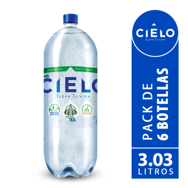 AJE CIELO AGUA PET NO RETORNABLE 3030 ML 6 