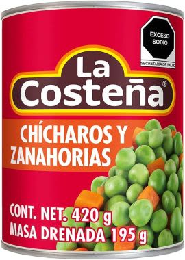 Chicharos Zanahoria Costena 420 Gr