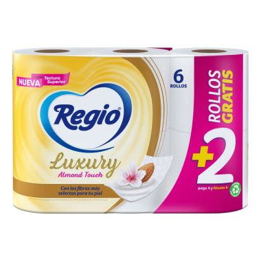  PAPEL HIGIENICO LUXURY ALMOND 190 HD. 4+2 R.