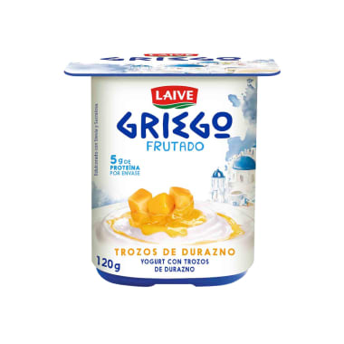 Yogurt griego Laive durazno vaso 120g