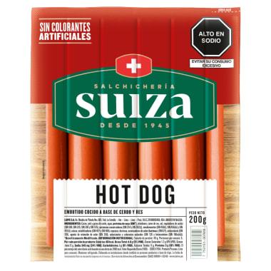 Hot dog Suiza paquete 200g