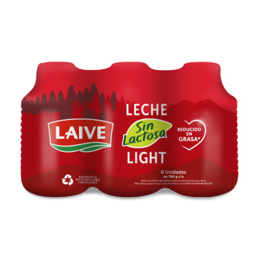 Leche Laive sin lactosa light botella 390g 