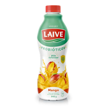 Yogurt probiótico Laive sabor mango botella 946g