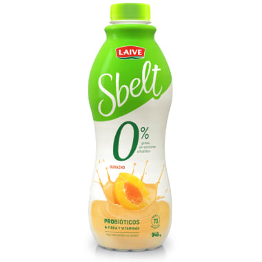 Yogurt probiótico sbelt durazno botella 946g