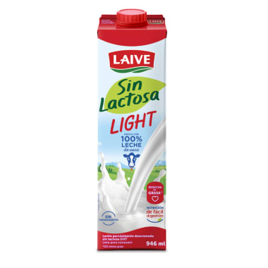 Leche uht Laive sin lactosa light caja 946ml