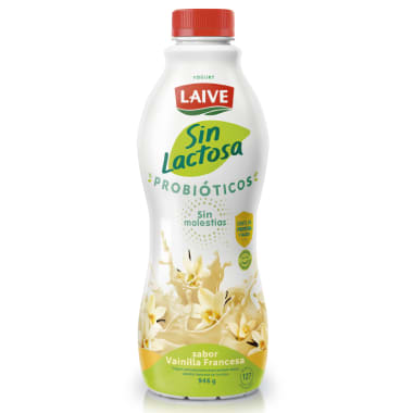 Yogurt sin lactosa probiótico Laive vainilla botella 946g