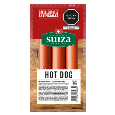 Hot dog trillizo Suiza 120g 