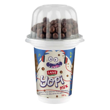 Yopi mix vainilla c/bolitas sabor chocolate 100g