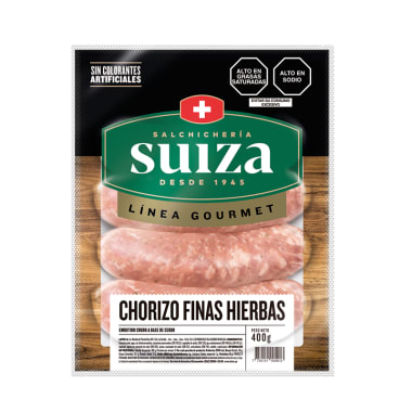 Chorizo finas hierbas Suiza gourmet paquete 4un