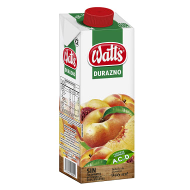 Bebida Watts de durazno caja 946ml