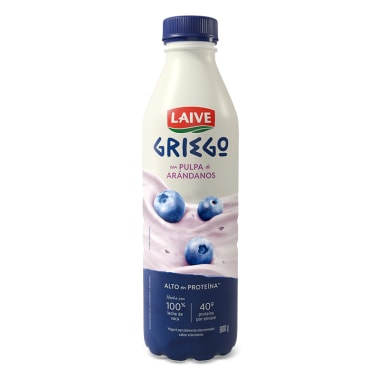 Yogurt Laive griego arándanos botella 800g