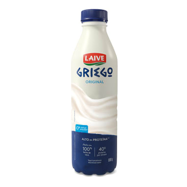 Yogurt griego Laive original botella 800g