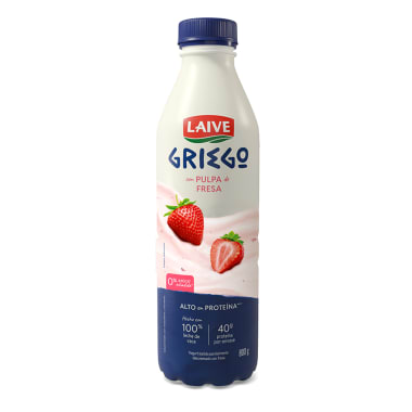 Yogurt griego Laive fresa botella 800g