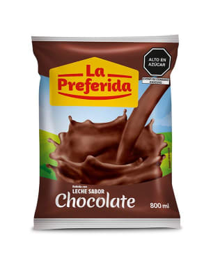 Bebida de leche La Preferida sabor chocolate bolsa 800ml