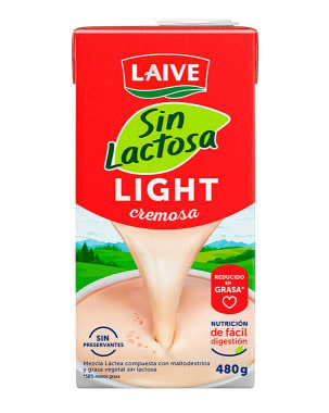 Mezcla láctea Laive sin lactosa light caja 480g