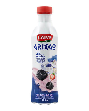 Yogurt griego Laive frutos rojos botella 800g
