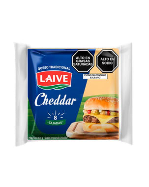 Queso cheddar Laive paquete 8 tajadas