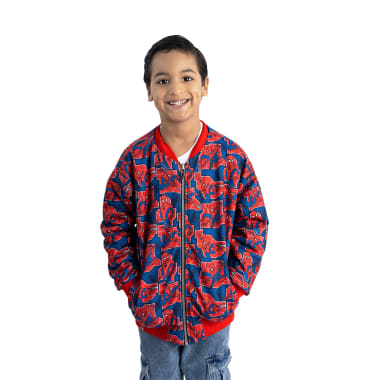 CASACA MODA SPIDERMAN ROJO NIÑO