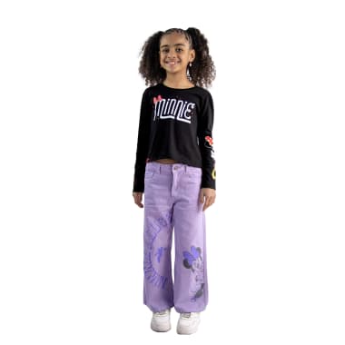 POLO MODA MANGA LARGA MINNIE MOUSE NIÑA NEGRO