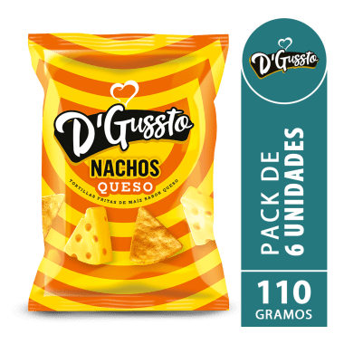 D´GUSSTO NACHOS SABOR QUESO 110g