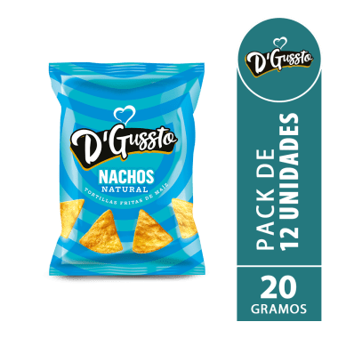 D´GUSSTO NACHOS SABOR NATURAL 20g