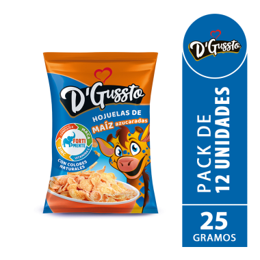 D´GUSSTO CEREALES HOJUELAS DE MAIZ 25g