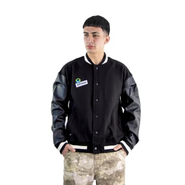 CASACA BOMBER BATMAN HOMBRE NEGRO