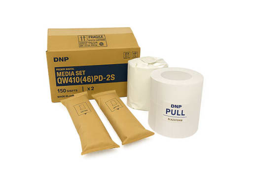 CAJA PAPEL Y CINTA DNP QW410-4X6-2S (10x15cm) PERFORADO 5X15CM