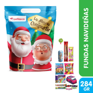 FUNDA NAVIDENA AZUL 2021 X 20