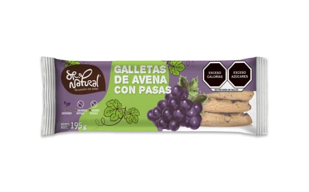 Galletas de Avena Sr. Natural Con Pasas 195 g