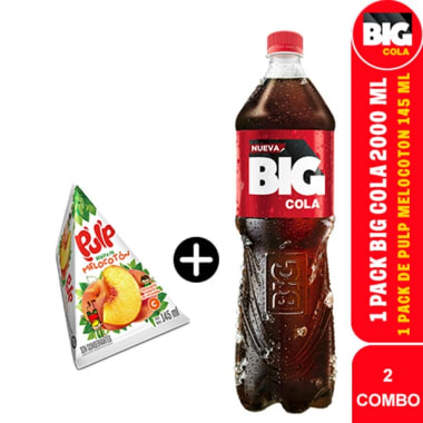 COMBO 1 PACK BIG COLA 2000 ML - 1 PACK PULP MANZANA 145 ML.