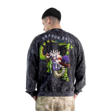 POLERA  DRAGON BALL HOMBRE ASPECTO LAVADO
