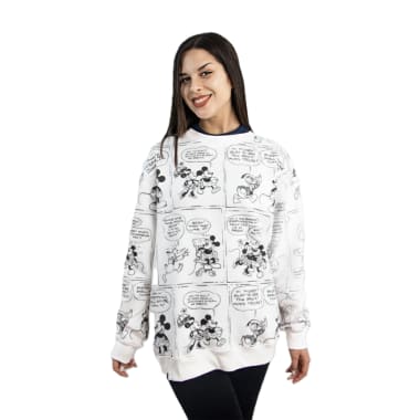POLERA CUELLO REDONDO DAMA CLASICOS DE DISNEY MARFIL