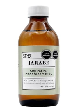 Jarabe con palto, propoleo y miel 200 ml Marca Apicola del Alba 