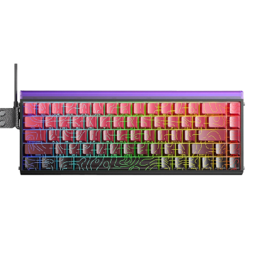 Teclado Aula HERO68HE RGB Cableado Ingles BLACK/RED GRADIENT - DRAGON KING MAGNETIC SWITCH