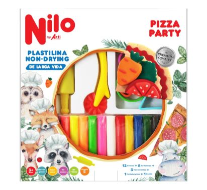 SET PLASTILINA NON-DRY PIZZA PART 160GR ND