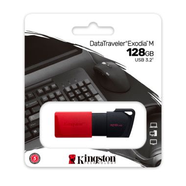 MEMORIA USB 128GB GEN1 DATATRAV EXOD M BLACK RED