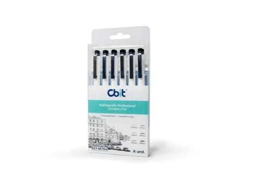 SET ESTILOGRAFOS DESCARTABLES CBIT - 6 UND.