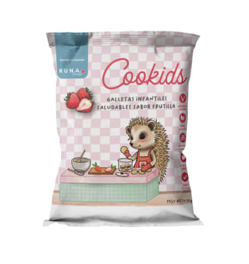 Galletas cookids sabor frutilla 30 gr Marca Kuna Foods