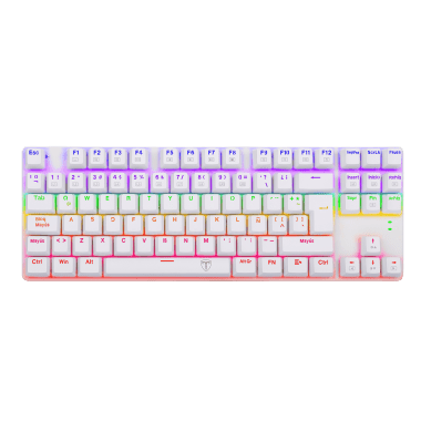 Teclado T-Dagger BORA LITE Rainbow, Spanish T-TGK313GB-LIT WHITE RED SWITCH