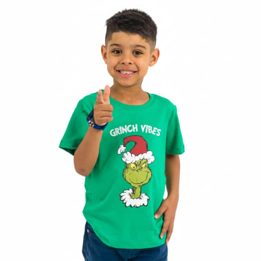 POLO NIÑO GRINCH VERDE ALGODÓN