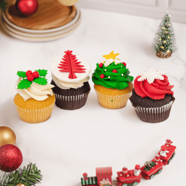 NAVIDAD MINI CUPCAKES CREMA (Pedidos con 48 hrs. de anticipación)