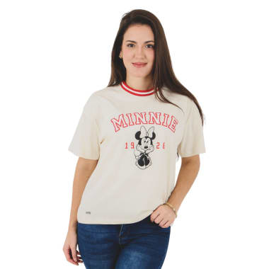 POLO OVERSIZE SEMI CROP MC CLASICOS DE DISNEY MUJER ALGODÓN