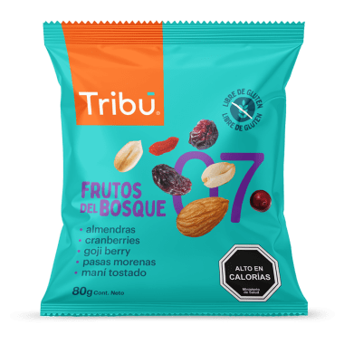 Caja mix frutos del bosque 16 unidades de 80 gramos Marca Tribu