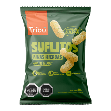Caja suflito finas hierbas 20 unidades de 40 gramos Marca Tribu