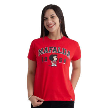 POLO BASICO  MAFALDA MUJER ROJO