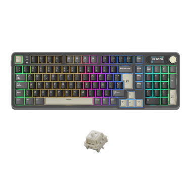 Teclado Royal Kludge RK-S98 Inalambrico PHANTOM - CHARTREUSE SWITCH
