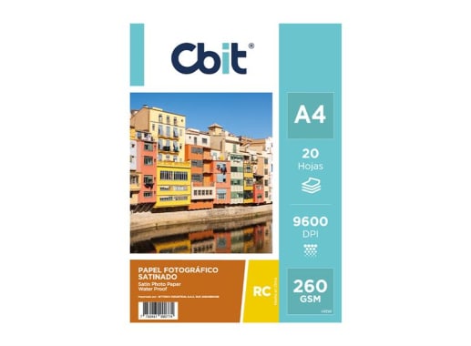 PAQ. 20H. 260GSM RC PAPEL FOTO A4 SATIN