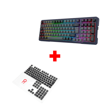 Teclado Redragon BRAGI PRO K688GB Inalambrico Español  + Keycaps Redragon SCARAB, Spanish A130B-SP BLACK