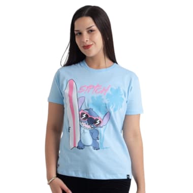 POLO BAS MC LILO Y STITCH MUJER ALGODÓN